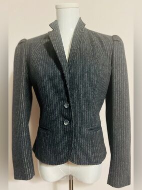 Tailored Charcoal Pinstripe Women's Blazer